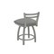 Holland Bar Stool Co 18" Low Back Swivel Vanity Stool, Nickel Finish, Canter Grey Seat 41118AN007 - alternate 4